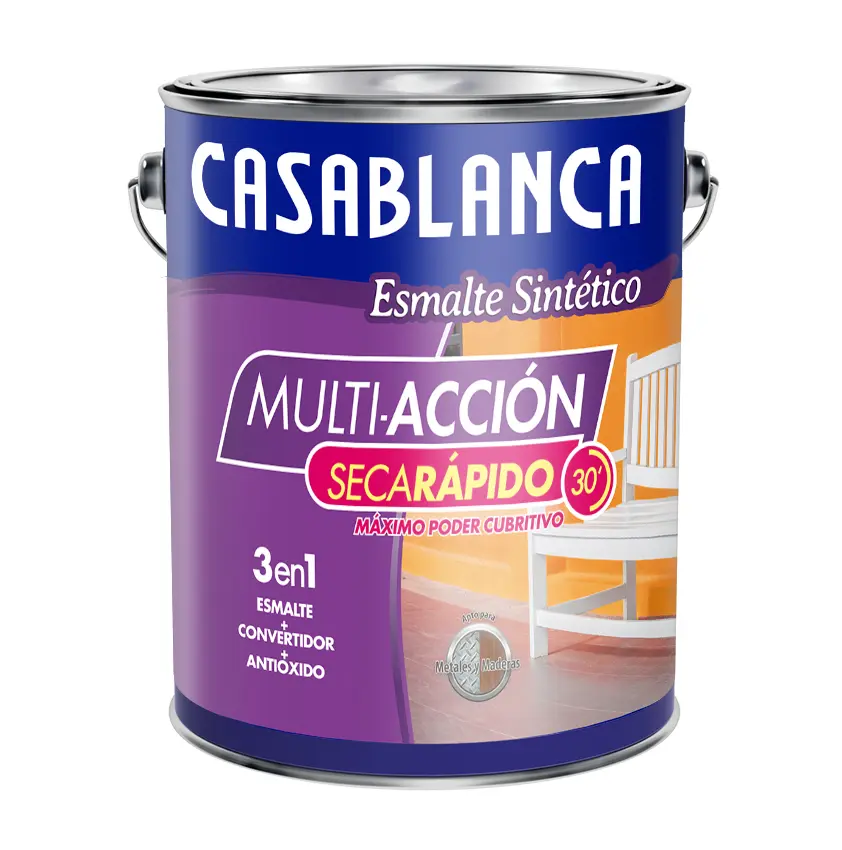 Esmalte Sintetico Sec Rap Solvente 3 en 1 Casablanca