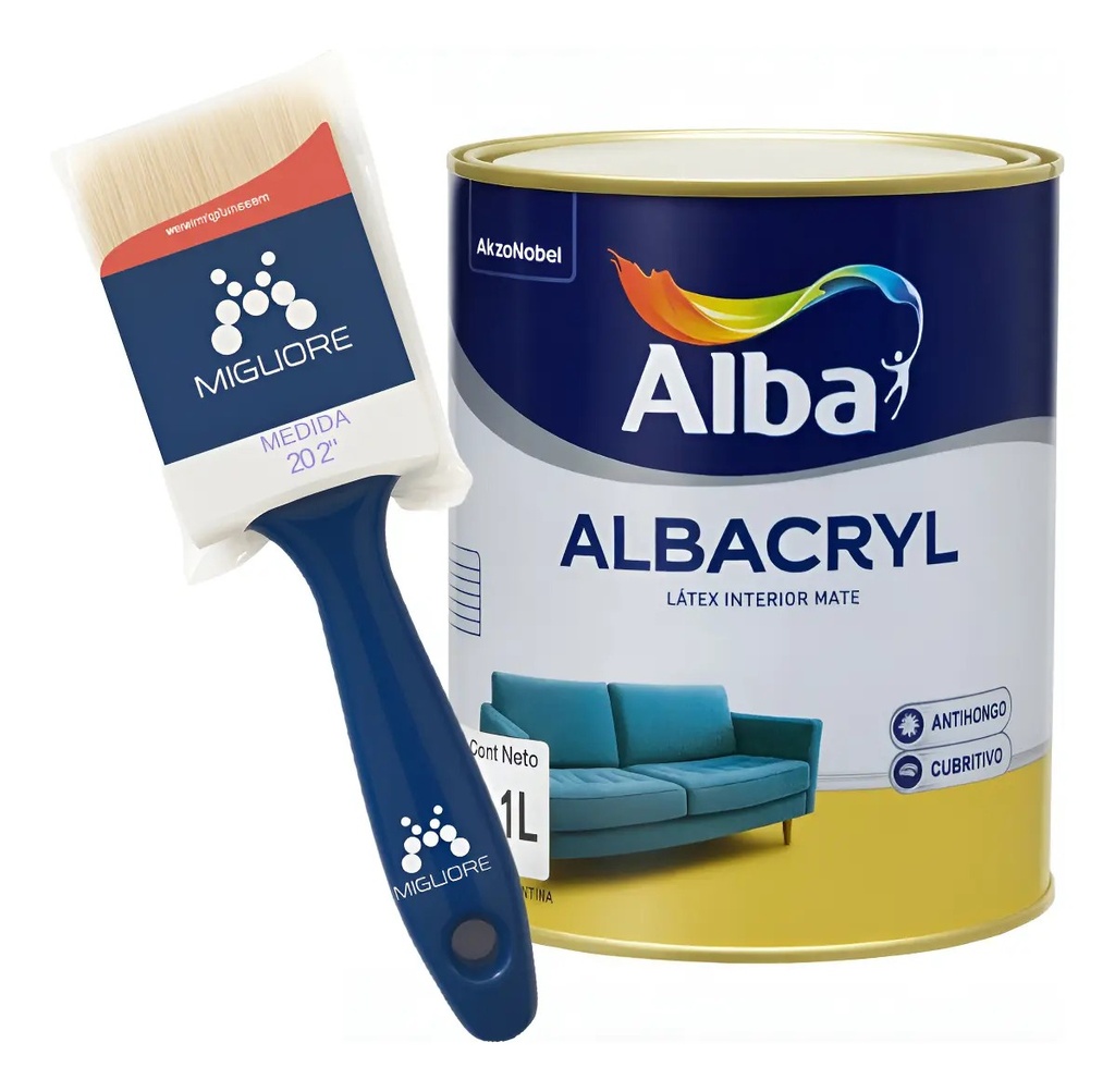 Combo Albacryl 1 + Pincel 10
