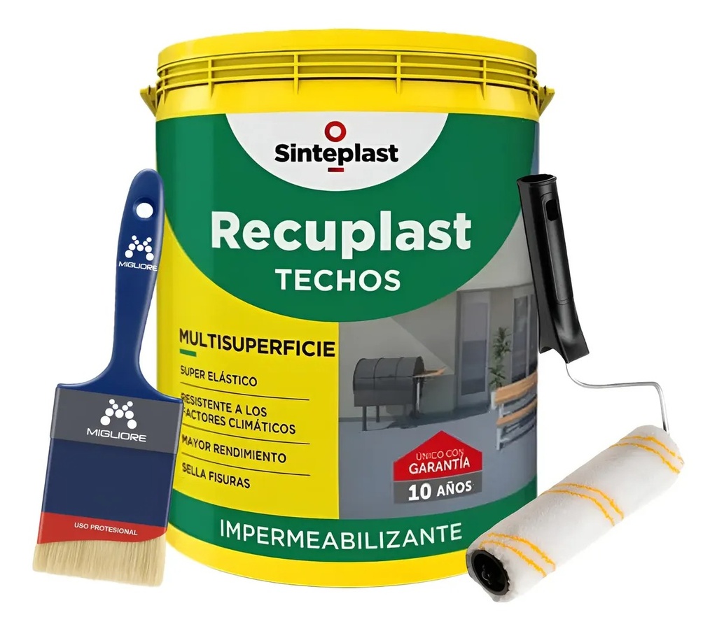 Combo Recuplast Tec. Teja + Pincel + Rodillo
