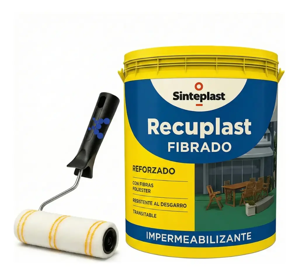 Combo Recuplast Fibrado 20 Bl + Rodillo + Pincel
