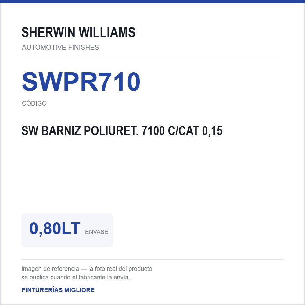 SW Kit POLIURET. 710 0,80LT C/CAT 0,15 
