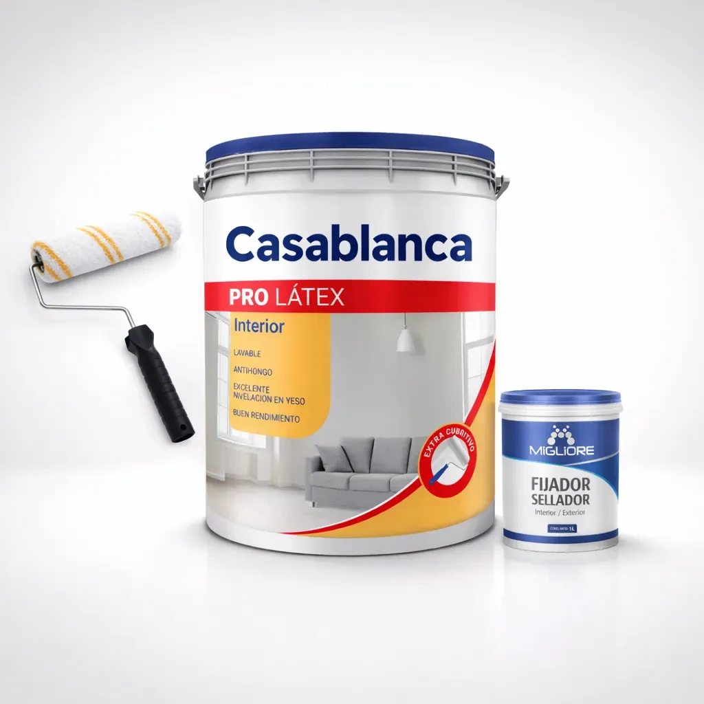 Combo Pro Int 20 Lt + Rodillo + Fijador 1Lt 