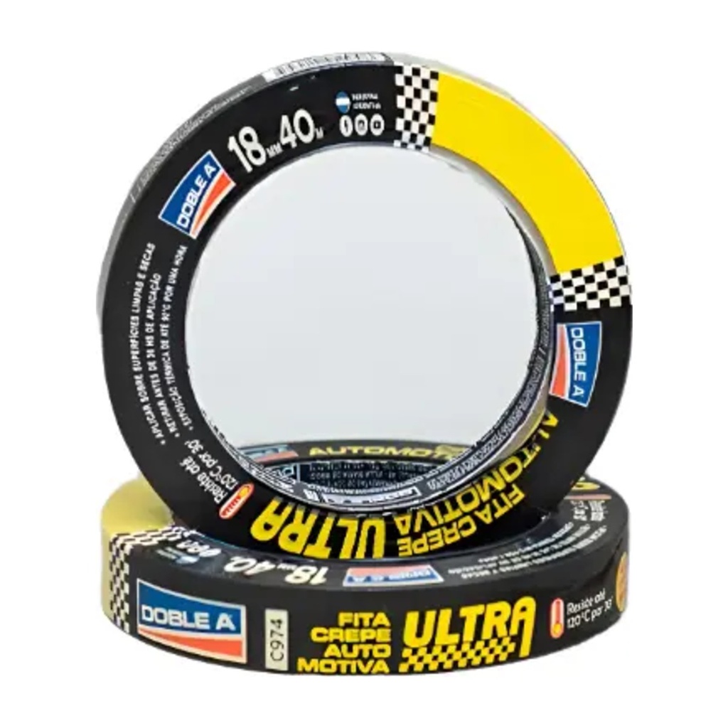 Cinta Amarilla Automotor Premiun 18 mm Doble A