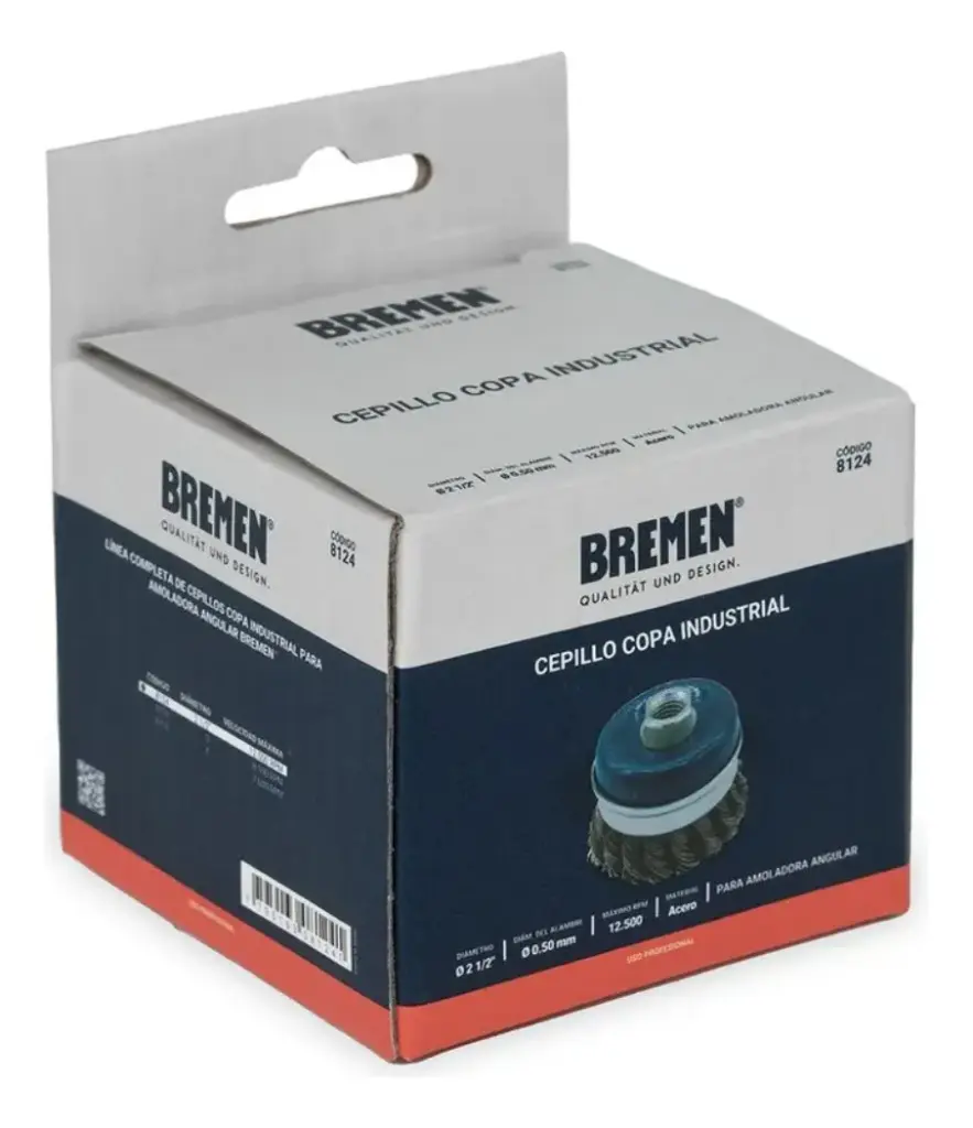 Bremen Cepillo Copa Industrial 2-1/2 Trenzado Am