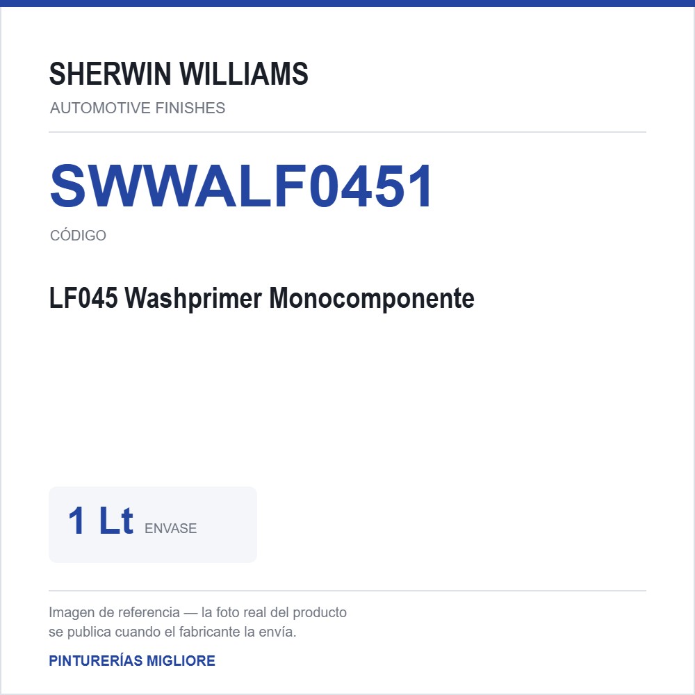 ZSWAF LF045 Washprimer Monocomponente 1 Lt