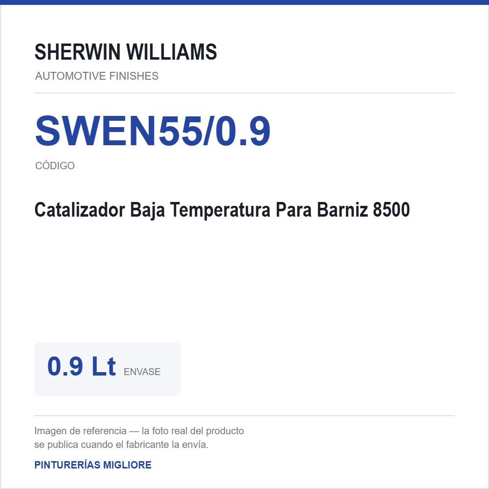 ZSWAF Catalizador Baja Temperatura Para Barniz 8500 0.9 Lt