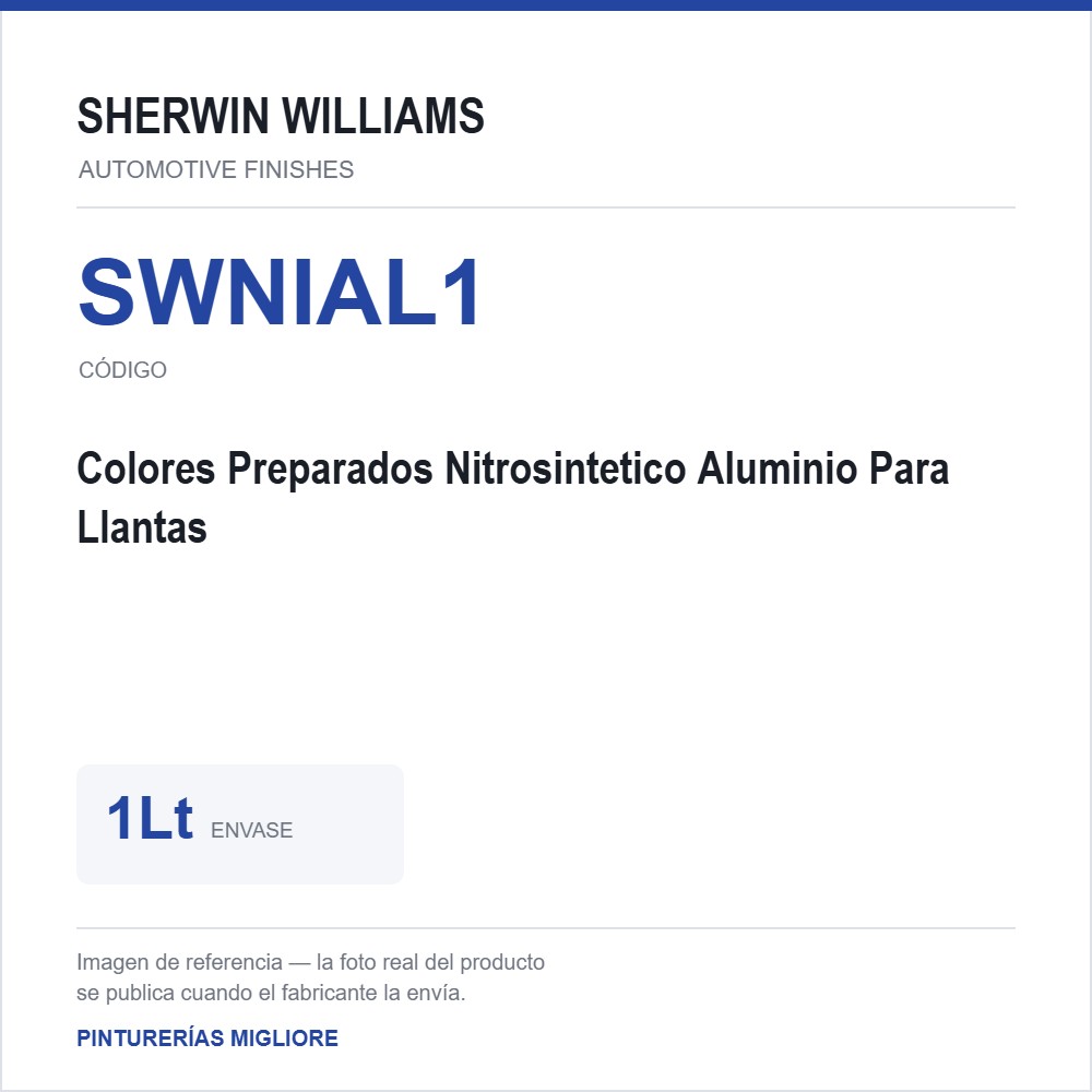 ZSWAF Colores Preparados Nitrosintetico Aluminio Para Llantas 1Lt