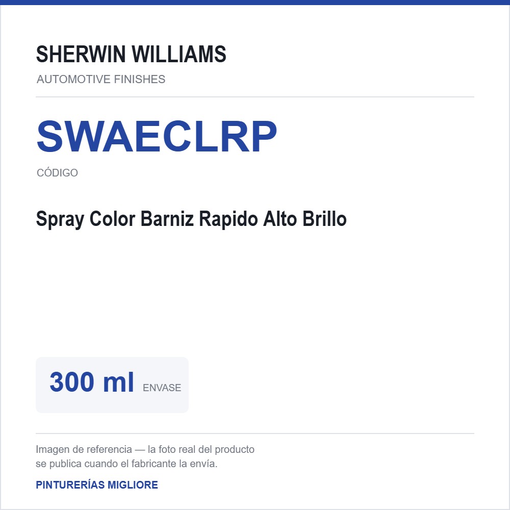 ZSWAF Spray Color Barniz Rapido Alto Brillo 300 Ml