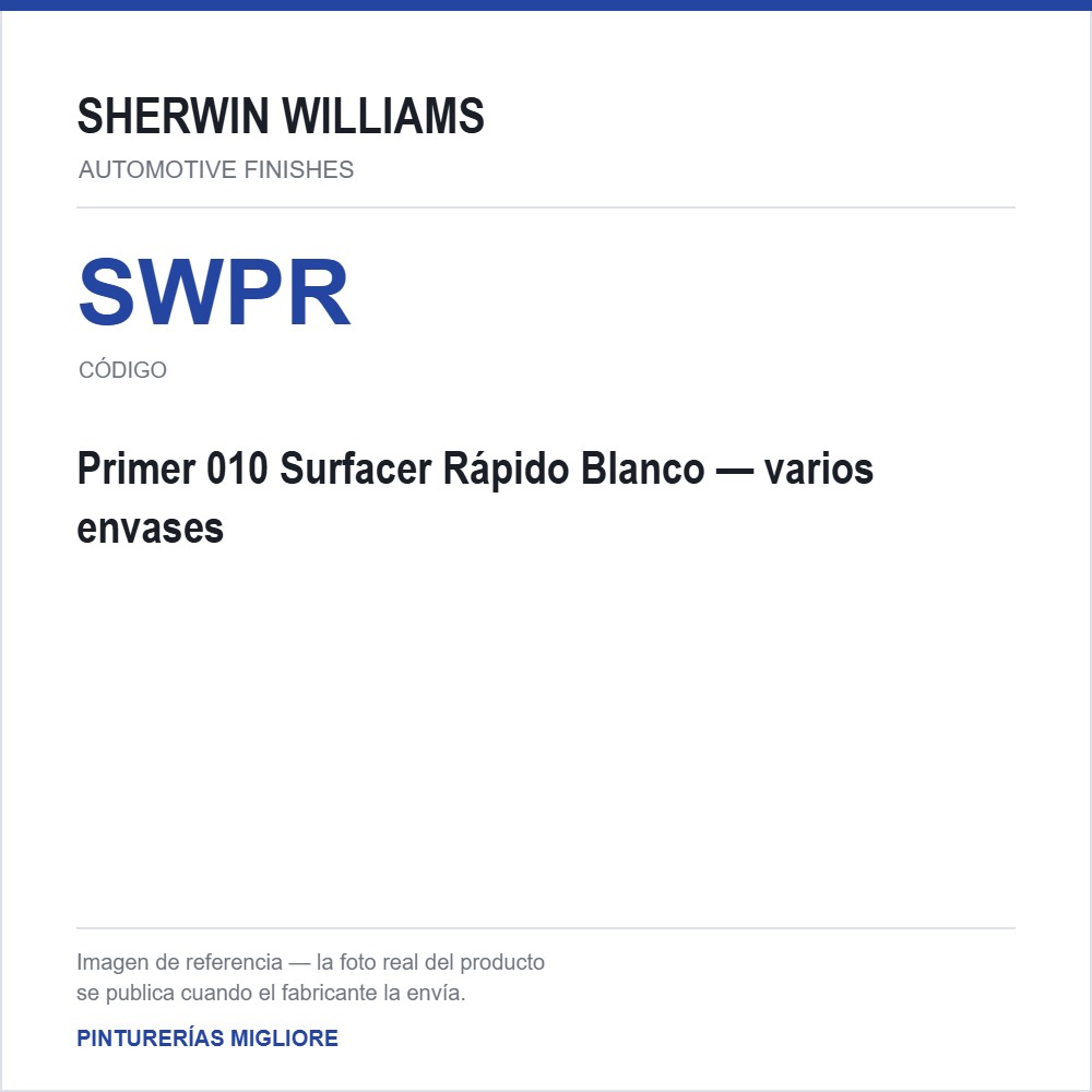 ZSWAF Primer 010 Surfacer Rápido Blanco