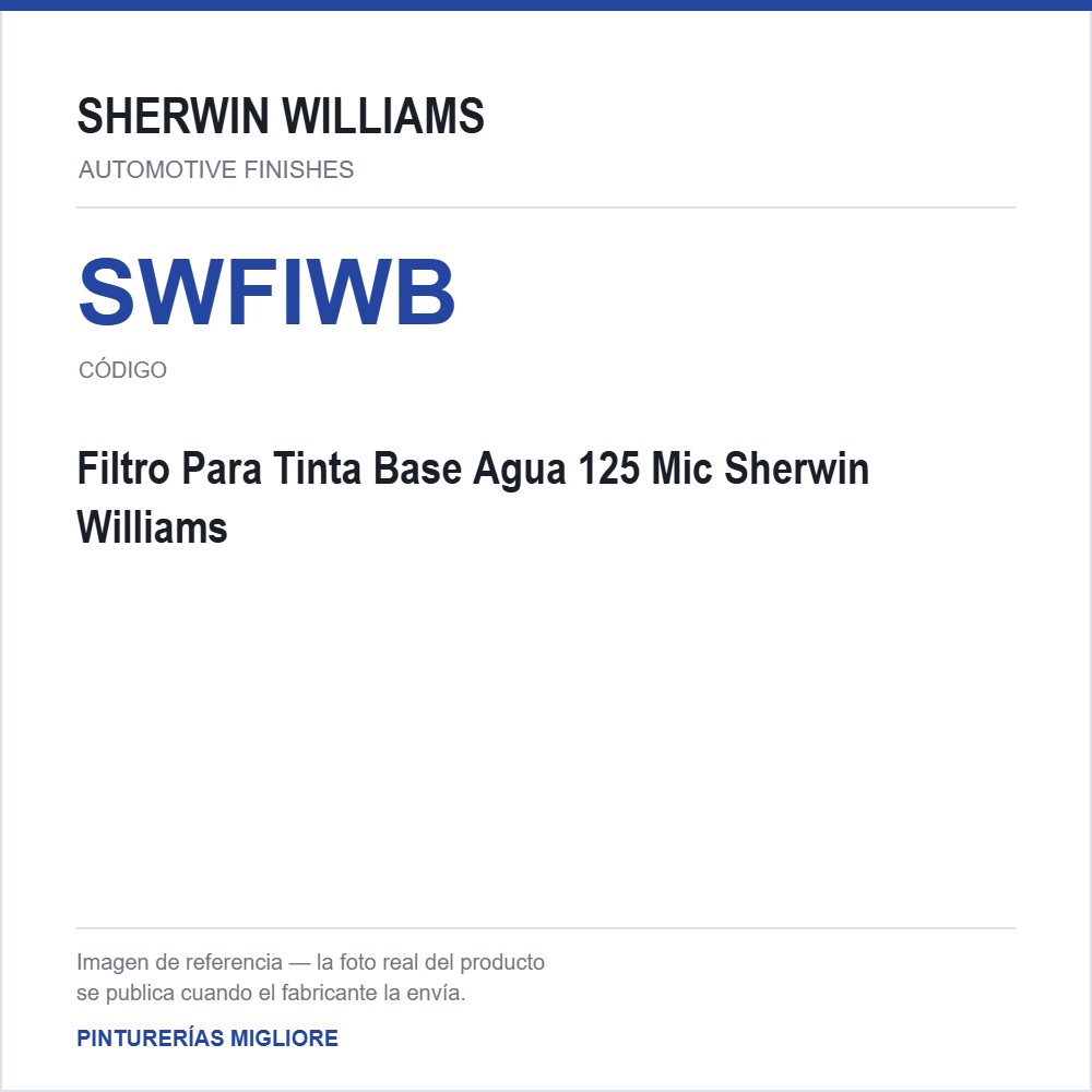 Filtro Para Tinta Base Agua 125 Mic Sherwin Williams