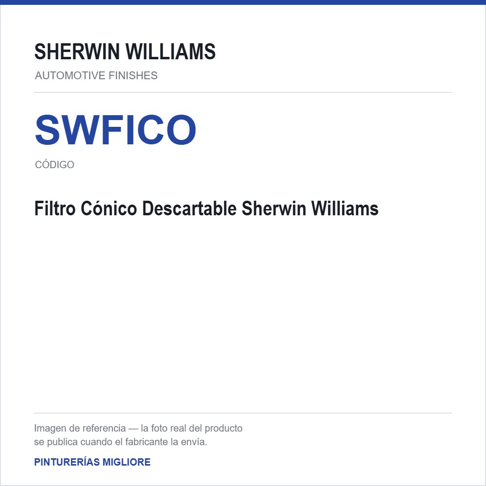 Filtro Cónico Descartable Sherwin Williams