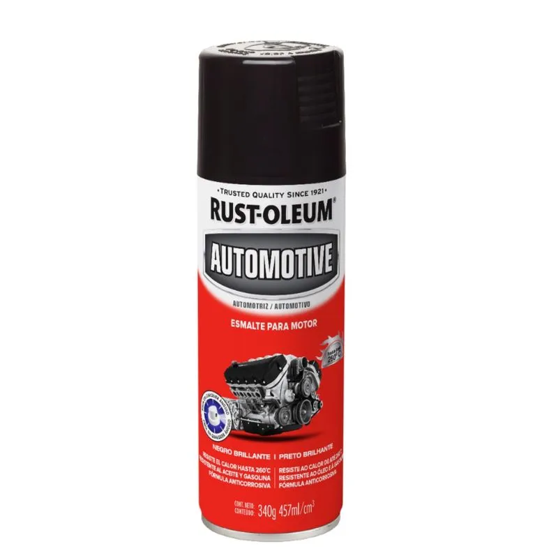 Aerosol Aut Esmalte Motor Negro Brillante 340G Rust Oleum