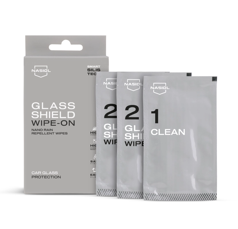 Nasiol Automotriz Repelente de Lluvia Toallitas Glassshield  Wiped-On