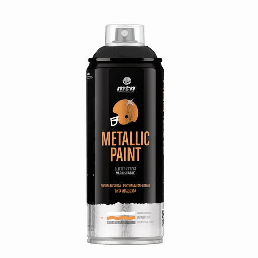 [MTPR9011] Aerosol Montana Linea PRO Metalizado Negro 