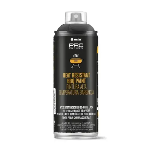 [MTPR0020] Aerosol Montana Linea PRO Alta Temp. Barbacoas Negro