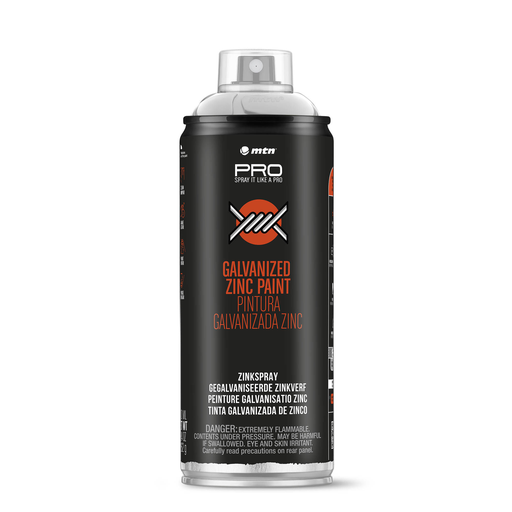 [MTPR0107] Aerosol Montana Linea PRO Plata Galvanizada (Zinc Brillante) 