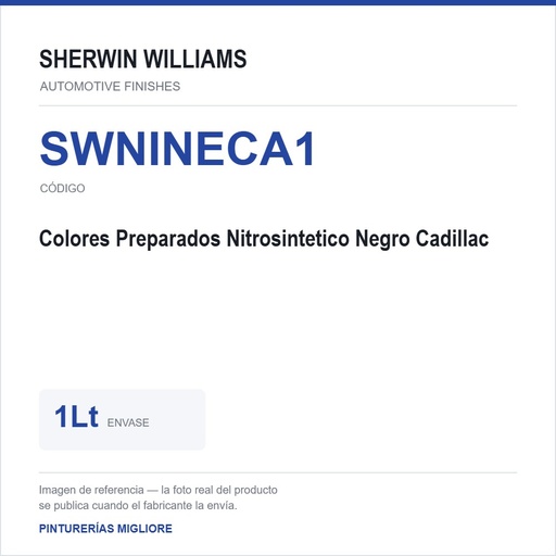 [SWNINECA1] ZSWAF Colores Preparados Nitrosintetico Negro Cadillac 1Lt