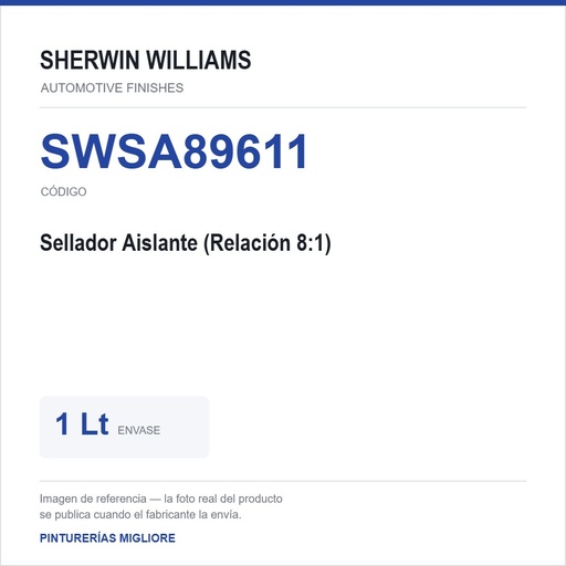 [SWSA89611] ZSWAF Sellador Aislante (Relación 8:1) 1 Lt