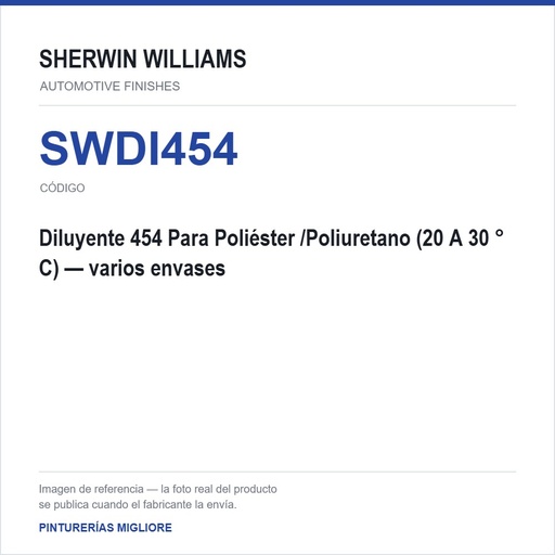 ZSWAF Diluyente 454 Para Poliéster /Poliuretano (20 A 30 ° C)