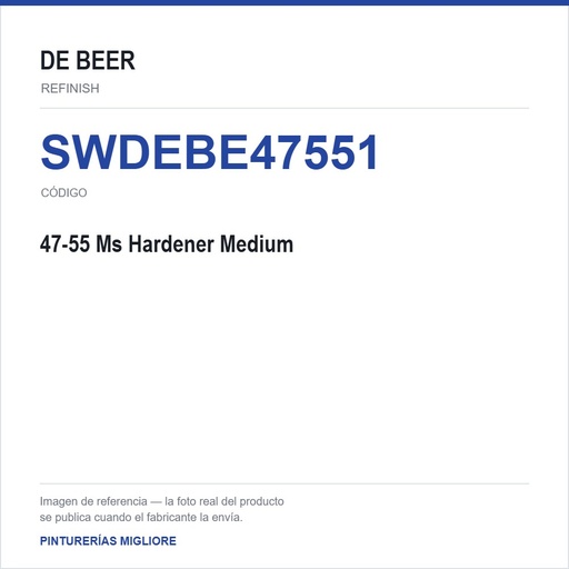 [SWDEBE47551] Debeer - 47-55 Ms Hardener Medium