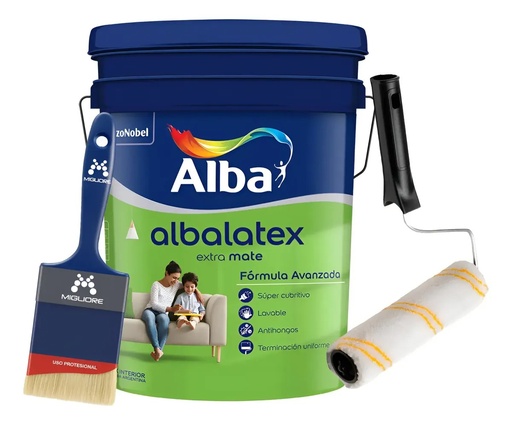 [COALLA20] Combo Albalatex 20 + Pincel 15 + Rodillo