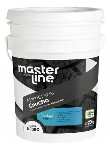 Combo membrana caucho blanco ceniza + guantes MasterLine