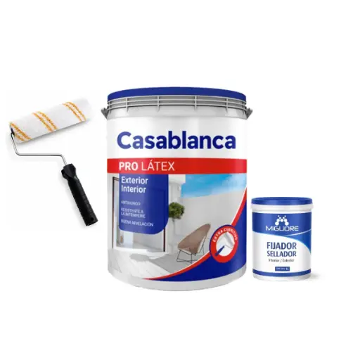 [COCAPRIE20] Combo Pro Int / Ext 20 Lt + Rodillo + Fijador 1Lt