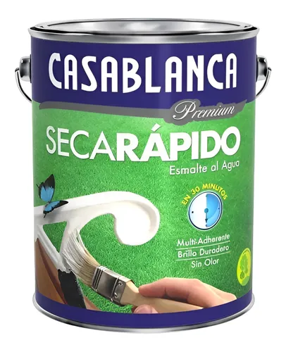 Esmalte Al Agua SecaRapido Brillante Casablanca